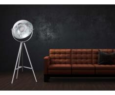 Lampadaire cinéma industriel MOVIE - H. 166 cm - Bicolore intérieur argenté extérieur blanc de la marque INSIDEART