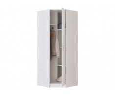 Armoire d'angle OLESSIA - 1 porte - L.80 cm - Blanc