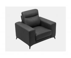 Fauteuil en cuir MONTANER - Noir