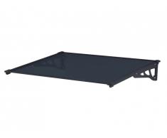 Auvent KEPLER en aluminium - 120*90*22cm - Noir