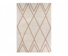Tapis style berbère ARCADIE - 100% Polypropylène - 160x230cm - Ecru et rouille