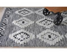 Tapis IRINEY - 100% Laine - 160*230 cm - Ivoire, gris, noir