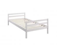 Lit LIAM - 90x190cm - Pin - Blanc