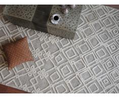 Tapis KIRILL - 100% Laine tuftée main - 160*230 cm - Beige