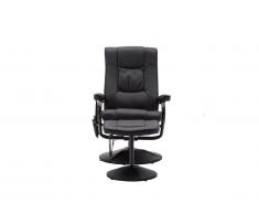 Fauteuil massant GABINO en simili - Noir