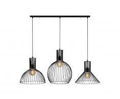 Suspension à hauteur réglable en métal FELLINI - 3 suspensions - L.145 x H. 70/124 cm