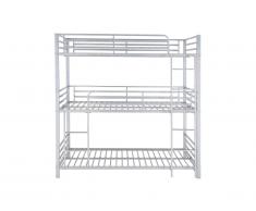 Lits superposés triple ELOUAN - 3 x 90 x 190 cm - Gris