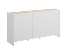 Buffet CHERIFA - 3 portes - Coloris : Blanc & chêne