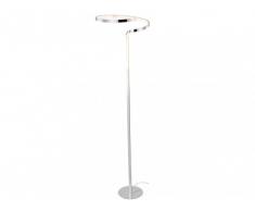 Lampadaire ESILA en métal chromé et leds - H.165 cm