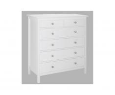 Commode ALBANE - 6 tiroirs - Pin blanc