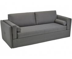 Canapé 3 places convertible lit superposé CHANA en tissu - Gris