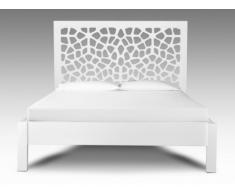 Lit DOLLY 160x200cm - Bois & MDF - Laqué blanc