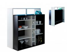 Meuble de Bar PRELUDE - Coloris Blanc & Noir