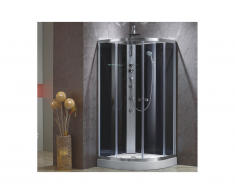 Cabine de douche hydromassante d'angle TALULA - 3 jets de massage - pluie tropicale et douchette