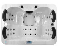 SPA 4 personnes THEMISE II - Blanc perlé - 46 jets - l210 x L152 x H78 cm