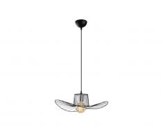 Suspension filaire en métal à hauteur réglable TELLIA - H. 24/110 cm - Noir