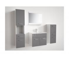 Ensemble CLAUDIO - meuble de salle de bain - laqué gris