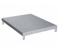 Sommier déco tapissier gris chiné de DREAMEA - 160 x 200 cm