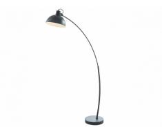 Lampadaire arc style vintage LOPAZ - Fer - 62 x 25 x 177 cm - Noir