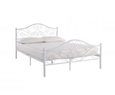 Lit LEYNA - 160x200cm - Métal - Blanc