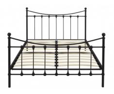Lit ALBERT - 160x200cm - Métal - Noir