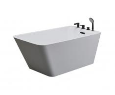 Baignoire îlot blanche avec robinetterie - 188 L - L150 x P75 x H58 cm - MIJA