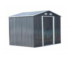 Abri de jardin en acier galvanisé gris MANSO - 5,2 m²