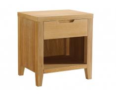 Table de chevet scandinave en bois CHAMBARAN - 1 tiroir - Chêne huilé