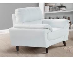 Fauteuil en cuir HOLGER - Blanc
