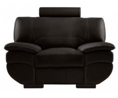 Fauteuil cuir CALIFORNIA II - Chocolat
