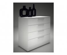 Commode MATHIAS - 4 tiroirs - blanc