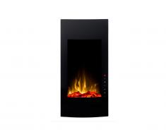 Cheminée électrique incurvée VULCANO - L41 x P13 x H81 cm - Noire