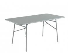 Table de jardin pliante MIRMANDE en métal - L.160cm - Gris
