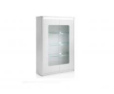 Vitrine PERCEPTION - LEDs - 2 portes - Blanc