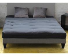 Futon 140x190cm - COTON traitement téflon - SHIVA de DREAMEA - Anthracite