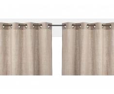 Lot de 2 rideaux à oeillets FIGUIERA - 100% lin - 140x260cm - Beige