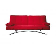 Canapé clic-clac en microfibre ATLANTA II - Rouge