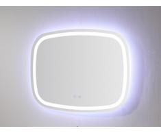 Miroir de salle de bain lumineux à leds rectangle DALMA - L80 x H60 cm
