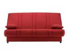 Canapé clic clac 100% coton FARWEST avec coffre de rangement - Rouge II