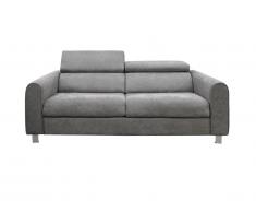 Canapé 3 places convertible express en tissu NESKA - Gris
