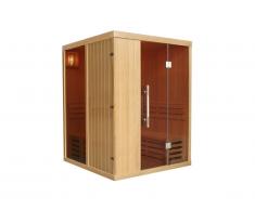 Sauna traditionnel Finlandais 3/4 places MARIBO - 150x150x200 - vitres teintées
