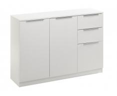 Buffet STUART - 3 portes & 2 tiroirs - Blanc