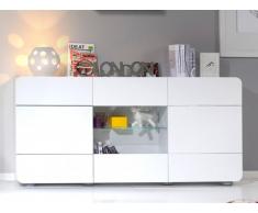 Buffet TREVOR - 3 portes - MDF Laqué - 181cm - Blanc