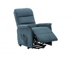 Fauteuil releveur électrique en tissu CAPUCINE - Bleu