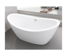 Baignoire îlot design ALDA - 1 place - 180L - 170*83*77cm - Blanche