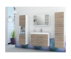 Ensemble MARYLIN - meubles de salle de bain - beige et blanc
