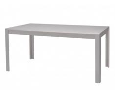 Table à manger extensible LEANDRE - 6 à 8 couverts - MDF laqué - Coloris : Gris
