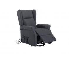 Fauteuil releveur électrique en tissu LAUGAR - Anthracite