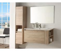 Ensemble BEHATI - meubles de salle de bain - Effet bois et blanc