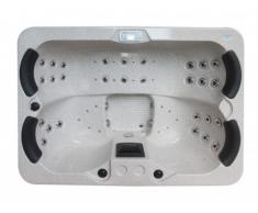 SPA 4 personnes THEMISE II - Gris granité - 46 jets - l210 x L152 x H78 cm